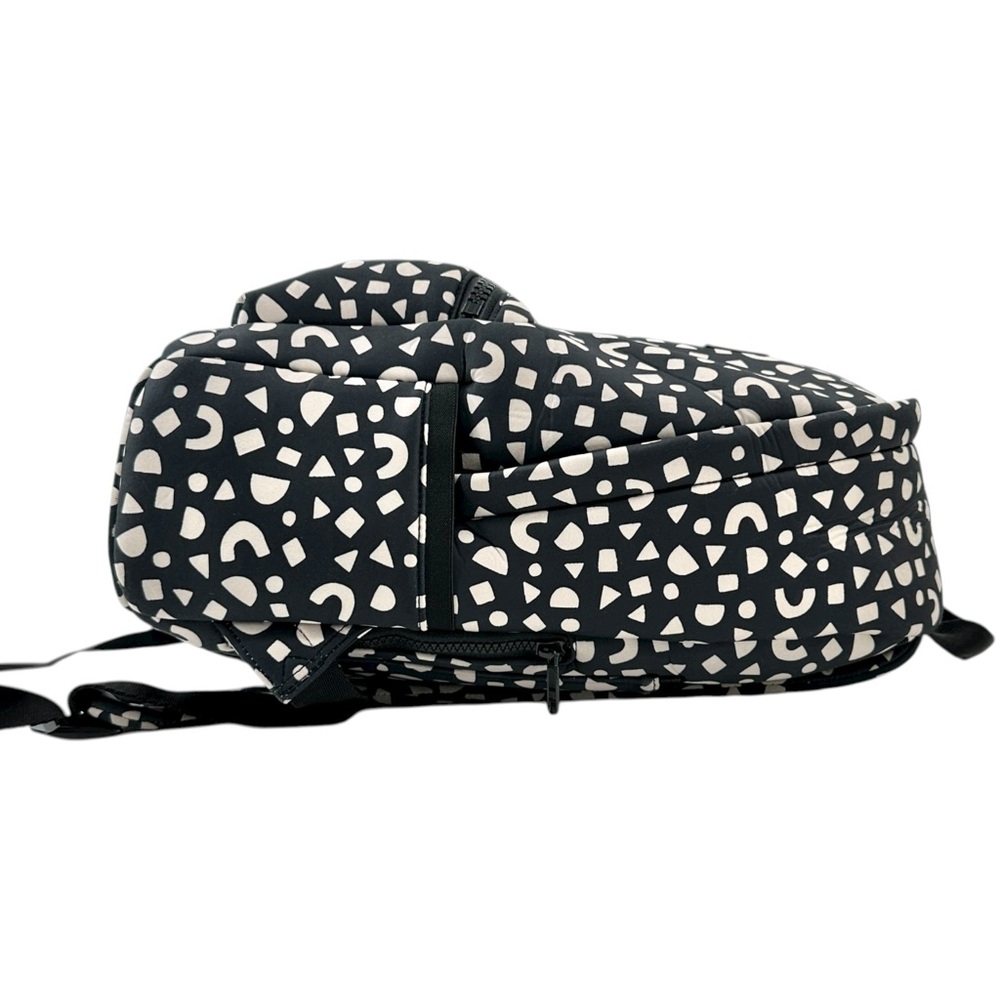 Dagne Dover Block Party Black & White Printed Neoprene Medium Sized Backpack Bag - Picture 5 of 10